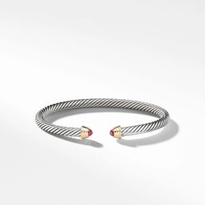David Yurman Kids Cable Bracelet w/ pink stones